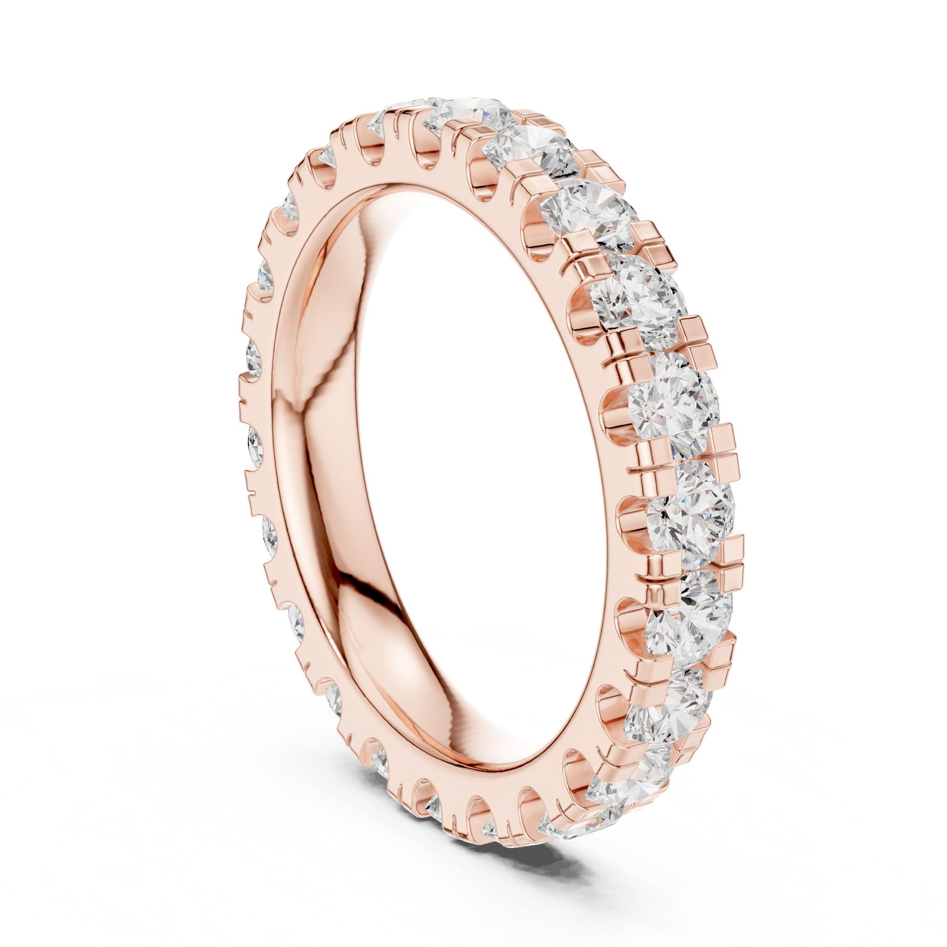 Round Lab Grown Diamond Pave Engagement Ring