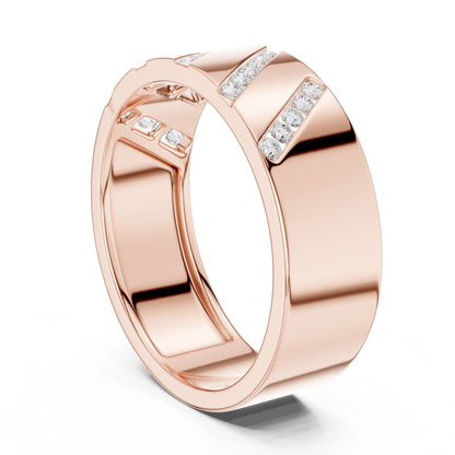 Men's Round Lab Grown Diamond Pave Ring