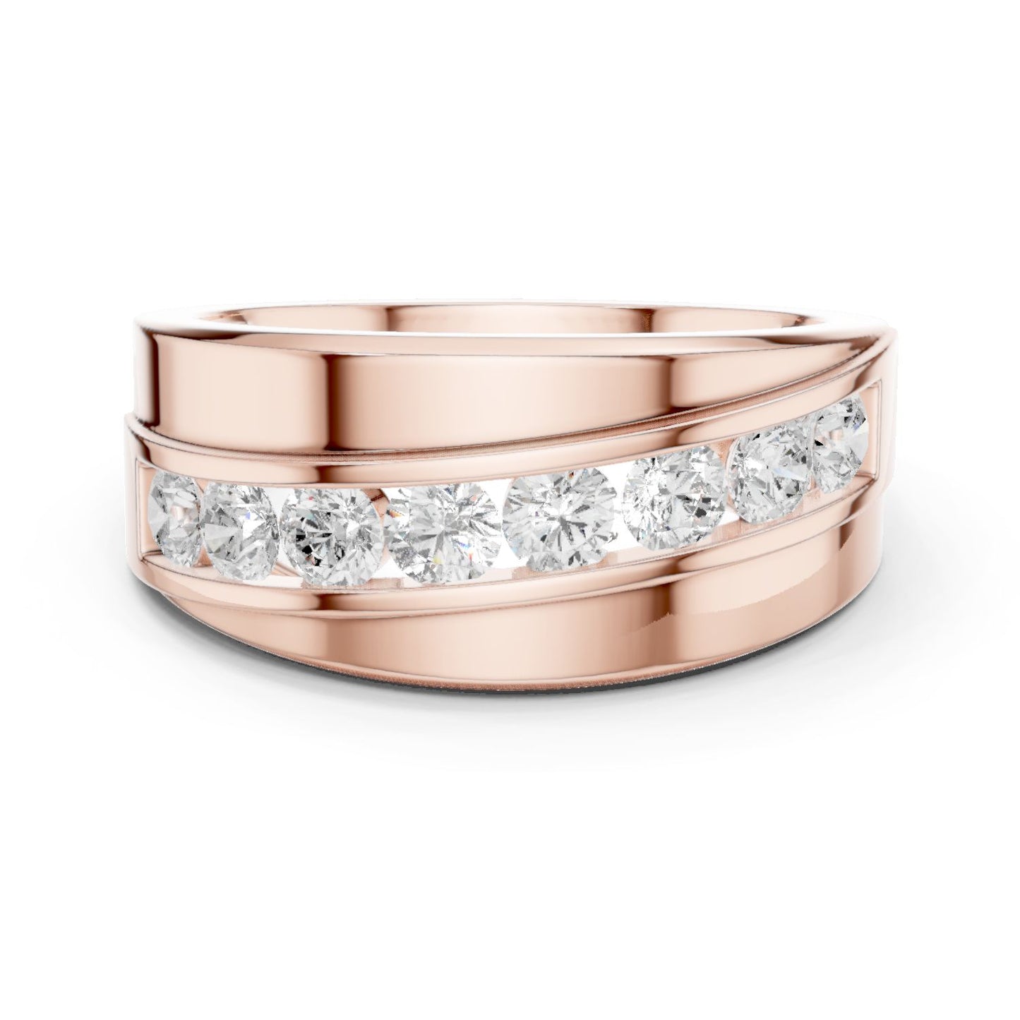 Men's Round Lab Grown Diamond Pave Ring