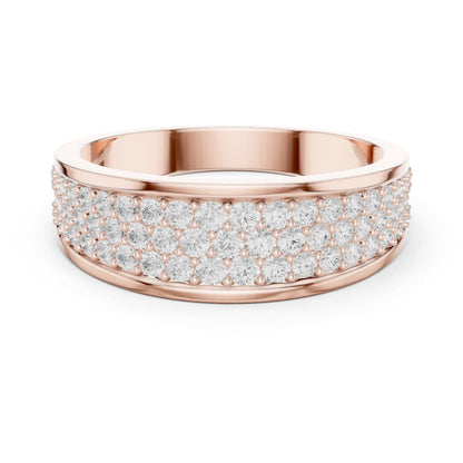 Men's Round Lab Grown Diamond Pave Ring