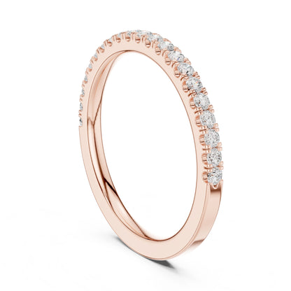 Round Lab Grown Diamond Pave Engagement Ring