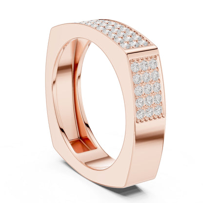 Men's Round Lab Grown Diamond Pave Ring