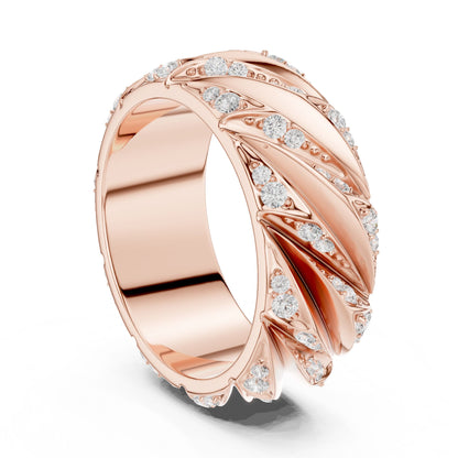 Men's Round Lab Grown Diamond Pave Ring