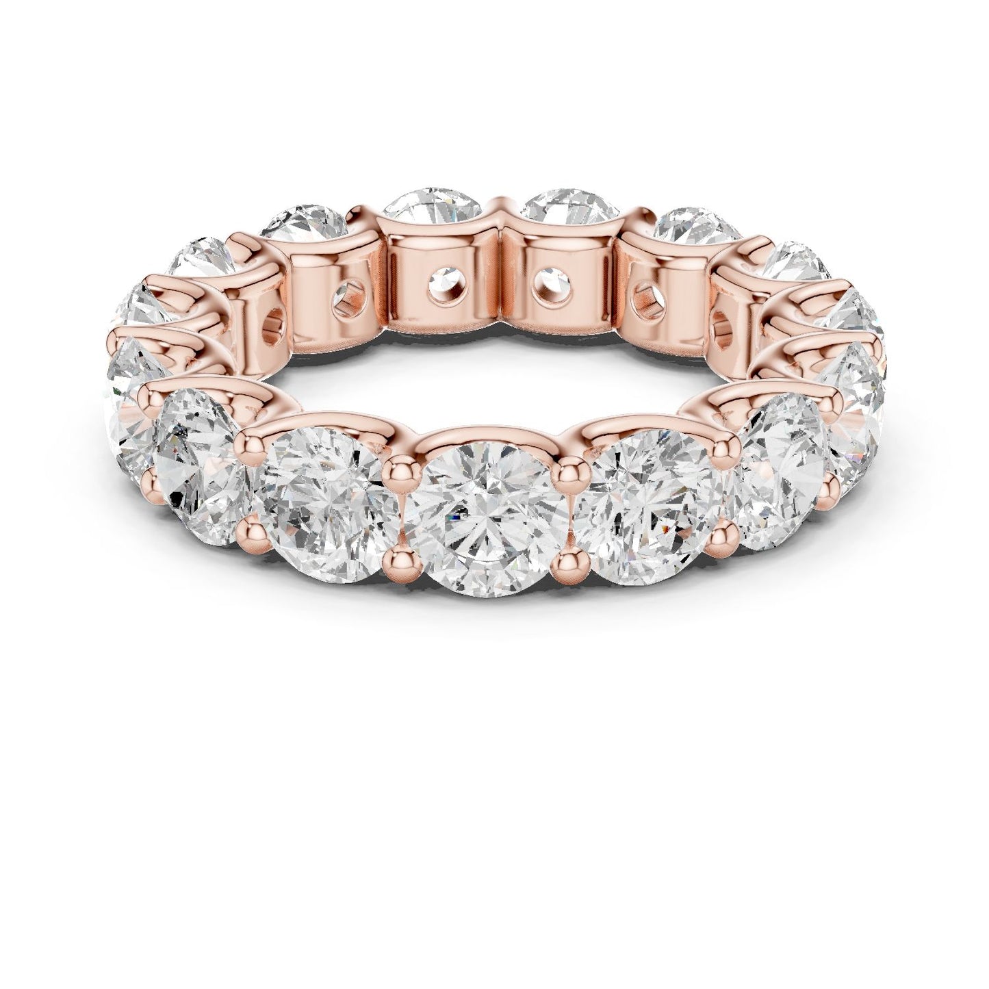 Round Lab Grown Diamond Pave Engagement Ring
