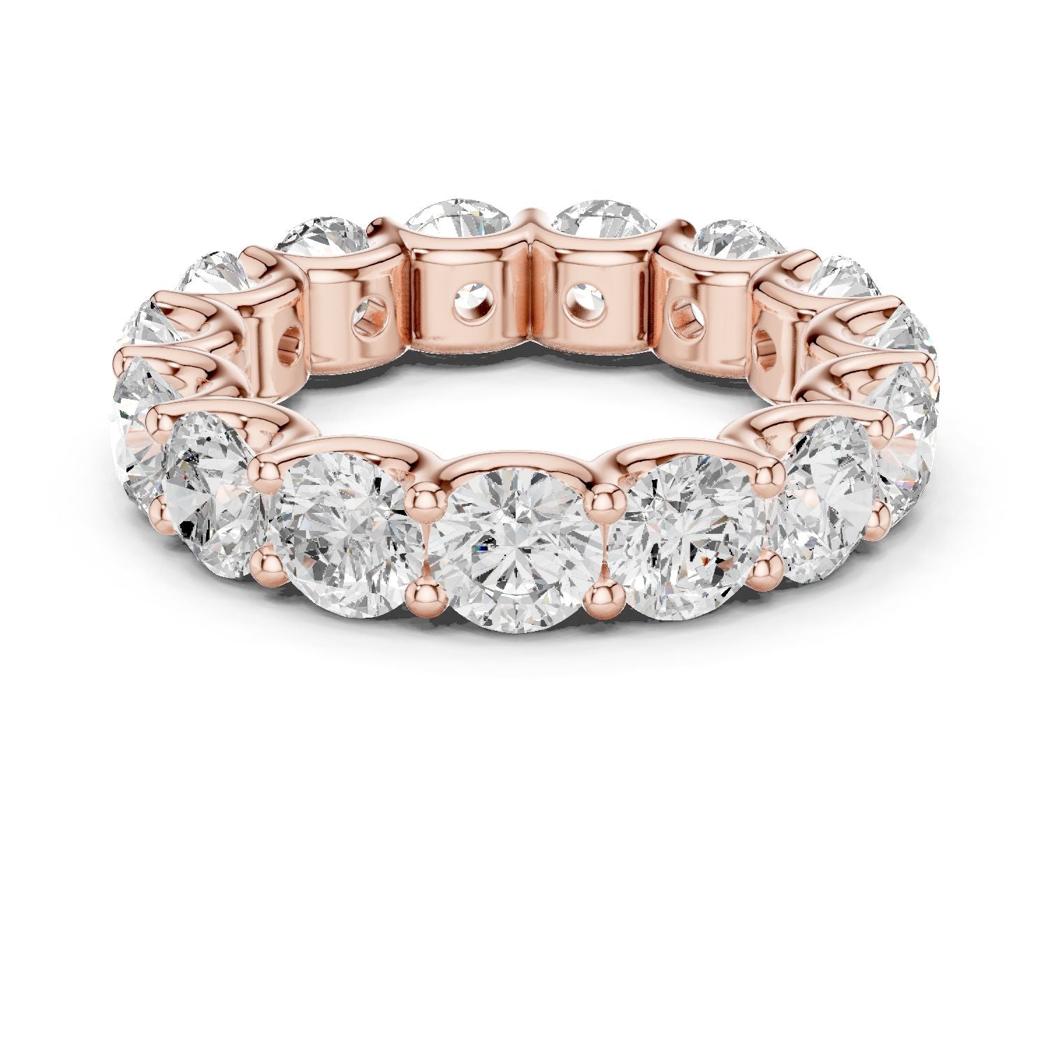 Round Lab Grown Diamond Pave Engagement Ring