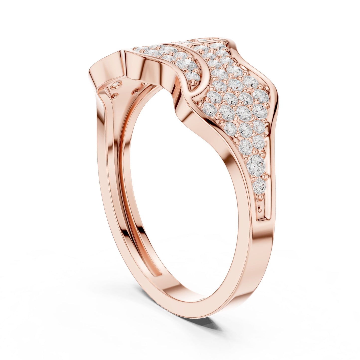 Men's Round Lab Grown Diamond Pave Ring