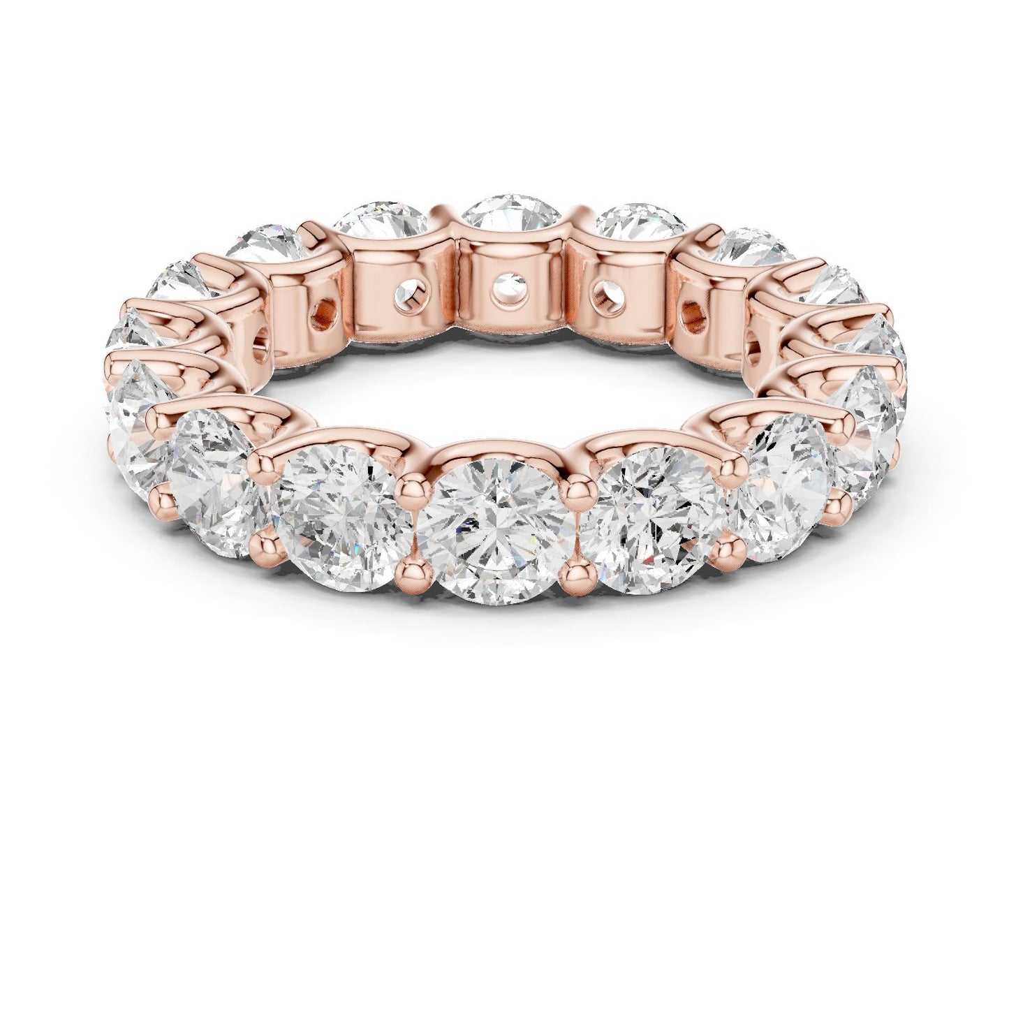 Round Lab Grown Diamond Pave Engagement Ring