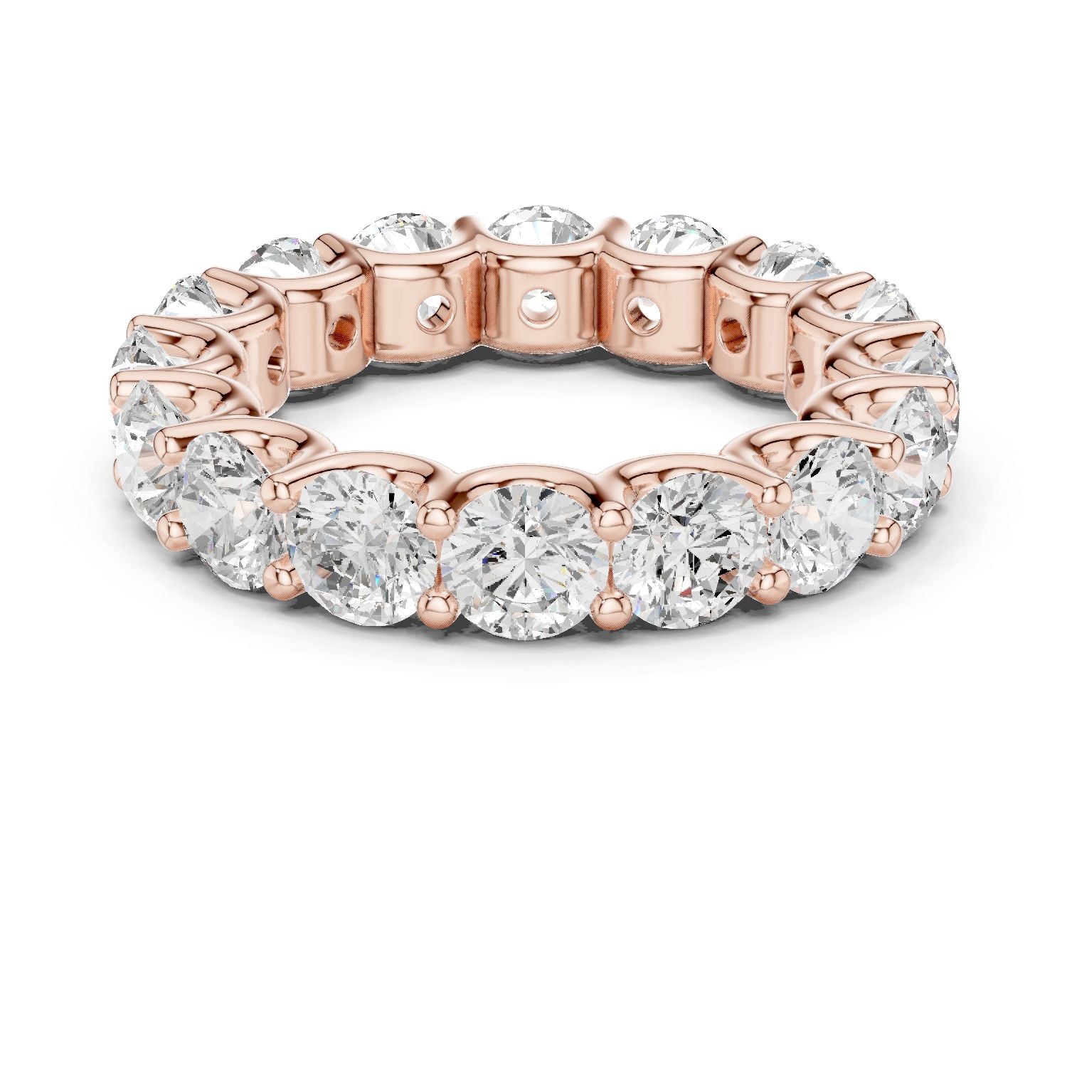 Round Lab Grown Diamond Pave Engagement Ring