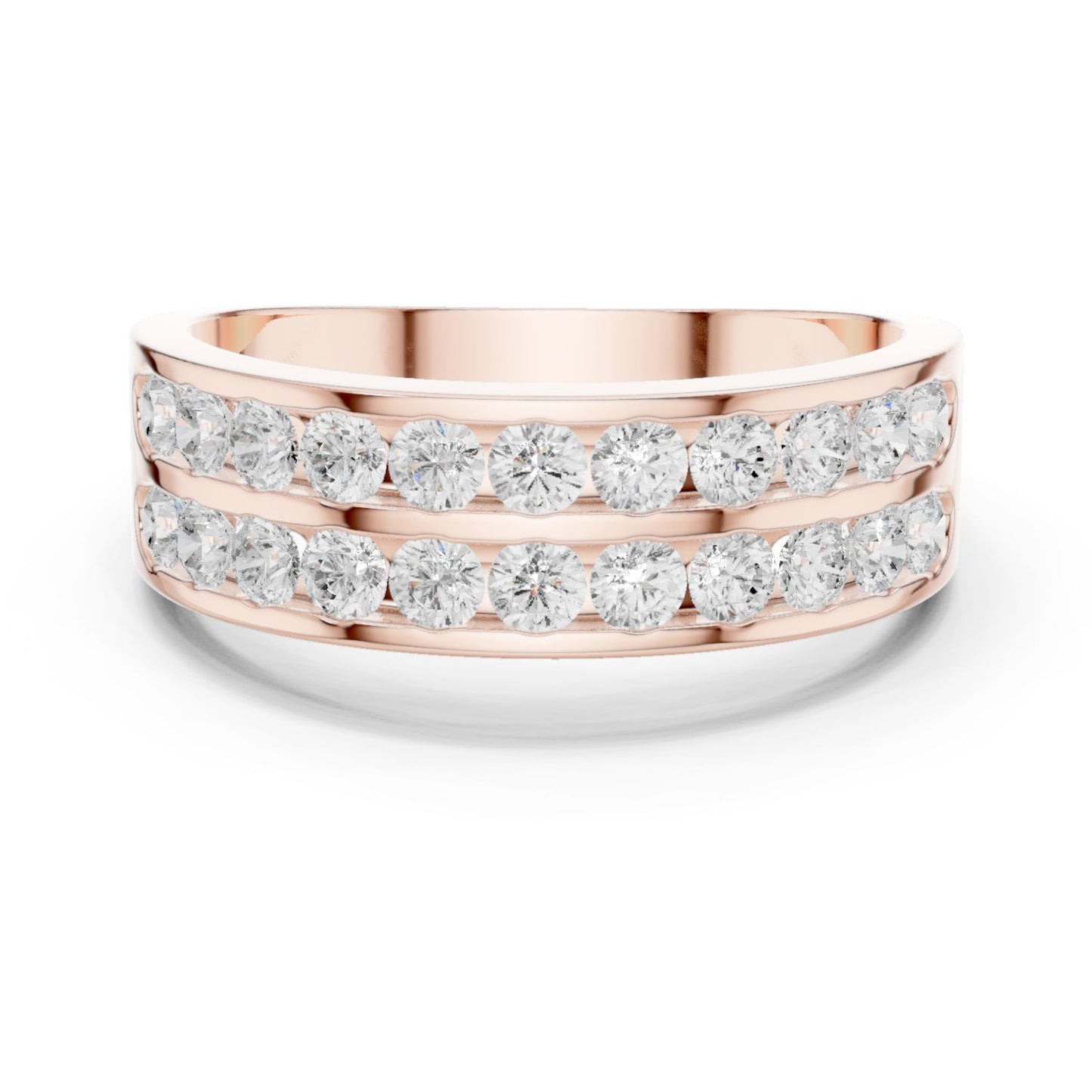 Men's Round Lab Grown Diamond Pave Ring