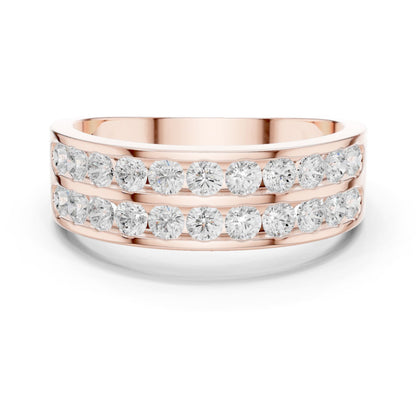 Men's Round Lab Grown Diamond Pave Ring