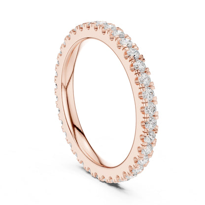 Round Lab Grown Diamond Pave Engagement Ring