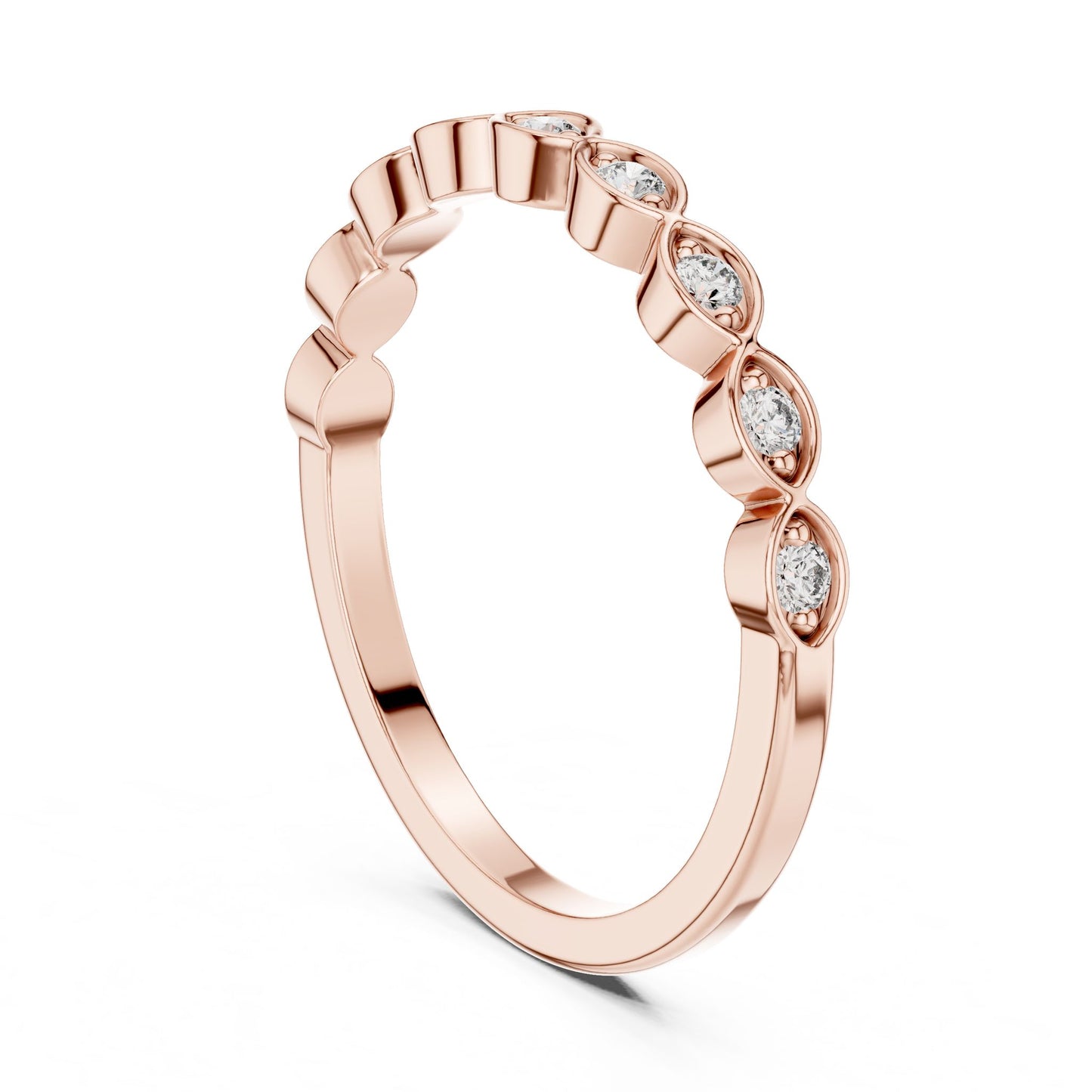 Round Lab Grown Diamond Pave Engagement Ring