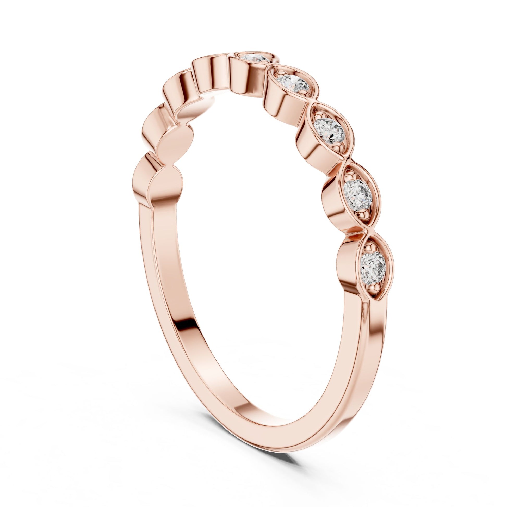 Round Lab Grown Diamond Pave Engagement Ring