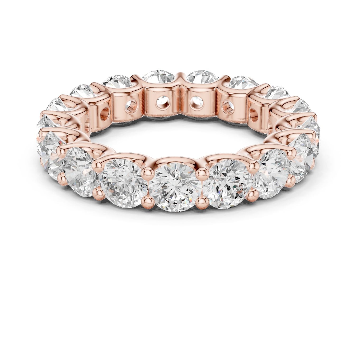Round Lab Grown Diamond Pave Engagement Ring