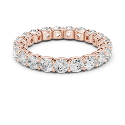 Round Lab Grown Diamond Pave Engagement Ring