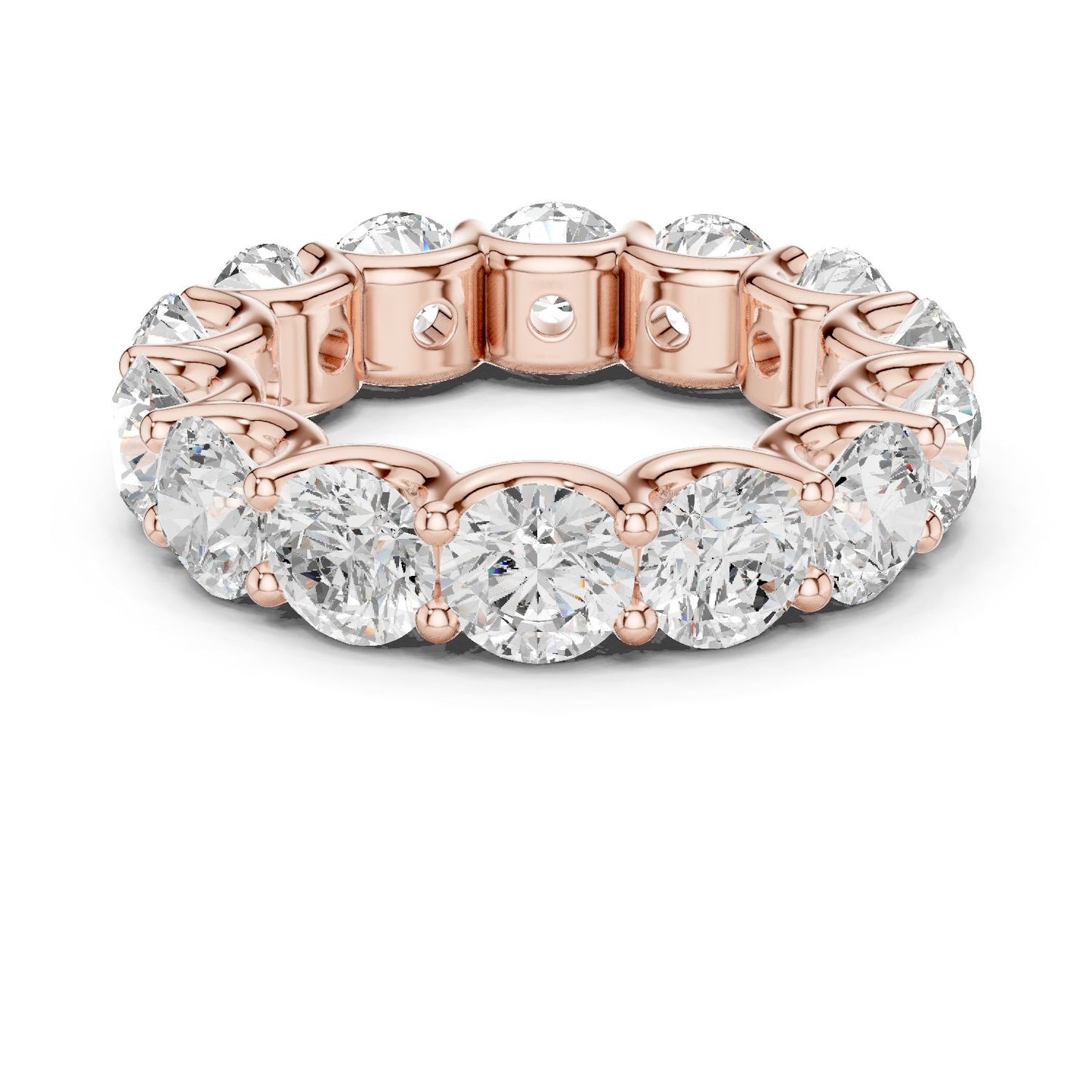 Round Lab Grown Diamond Pave Engagement Ring