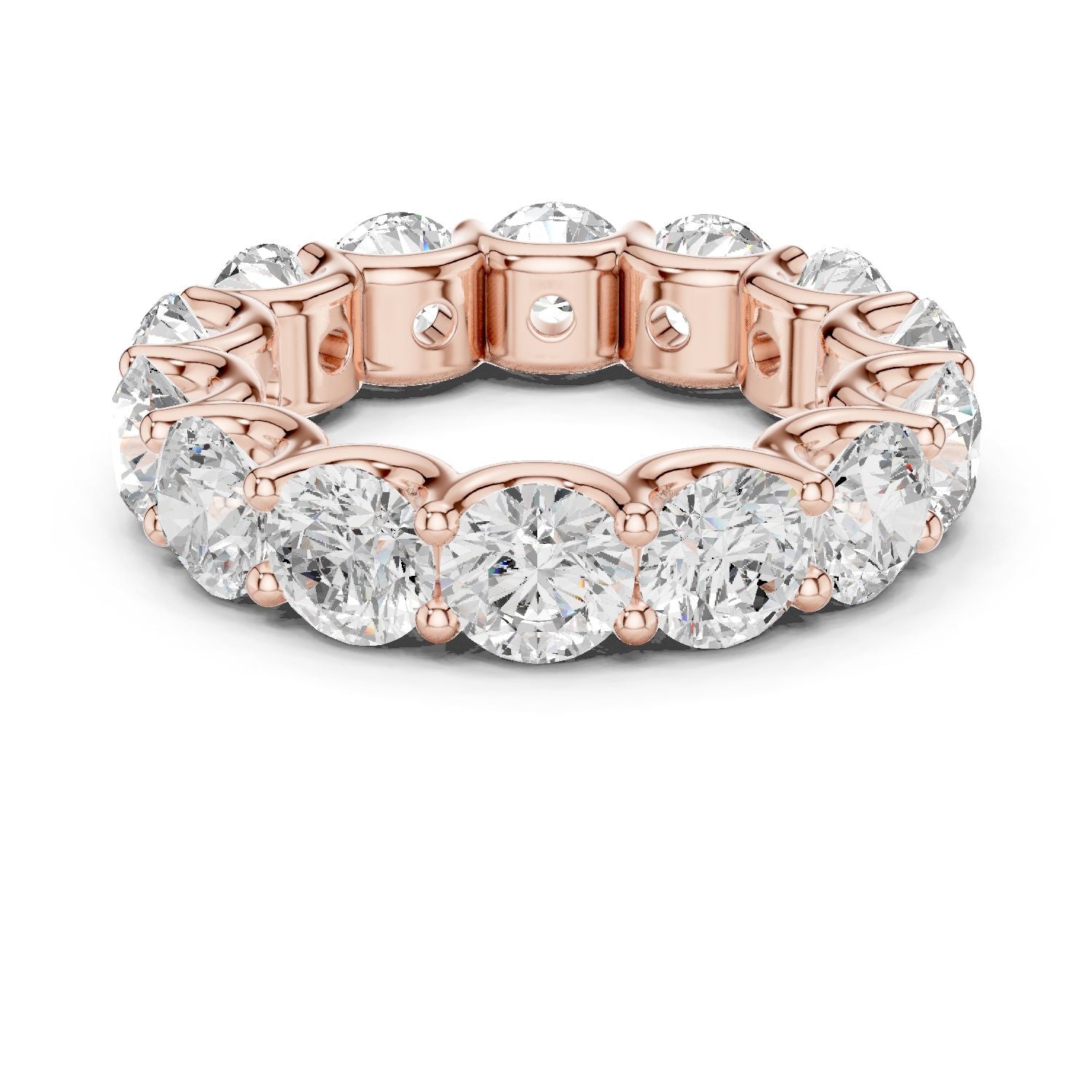 Round Lab Grown Diamond Pave Engagement Ring