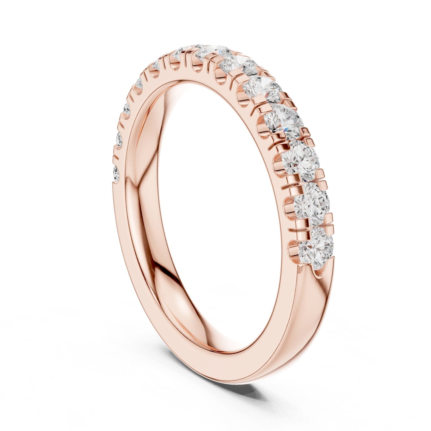 Round Lab Grown Diamond Pave Engagement Ring