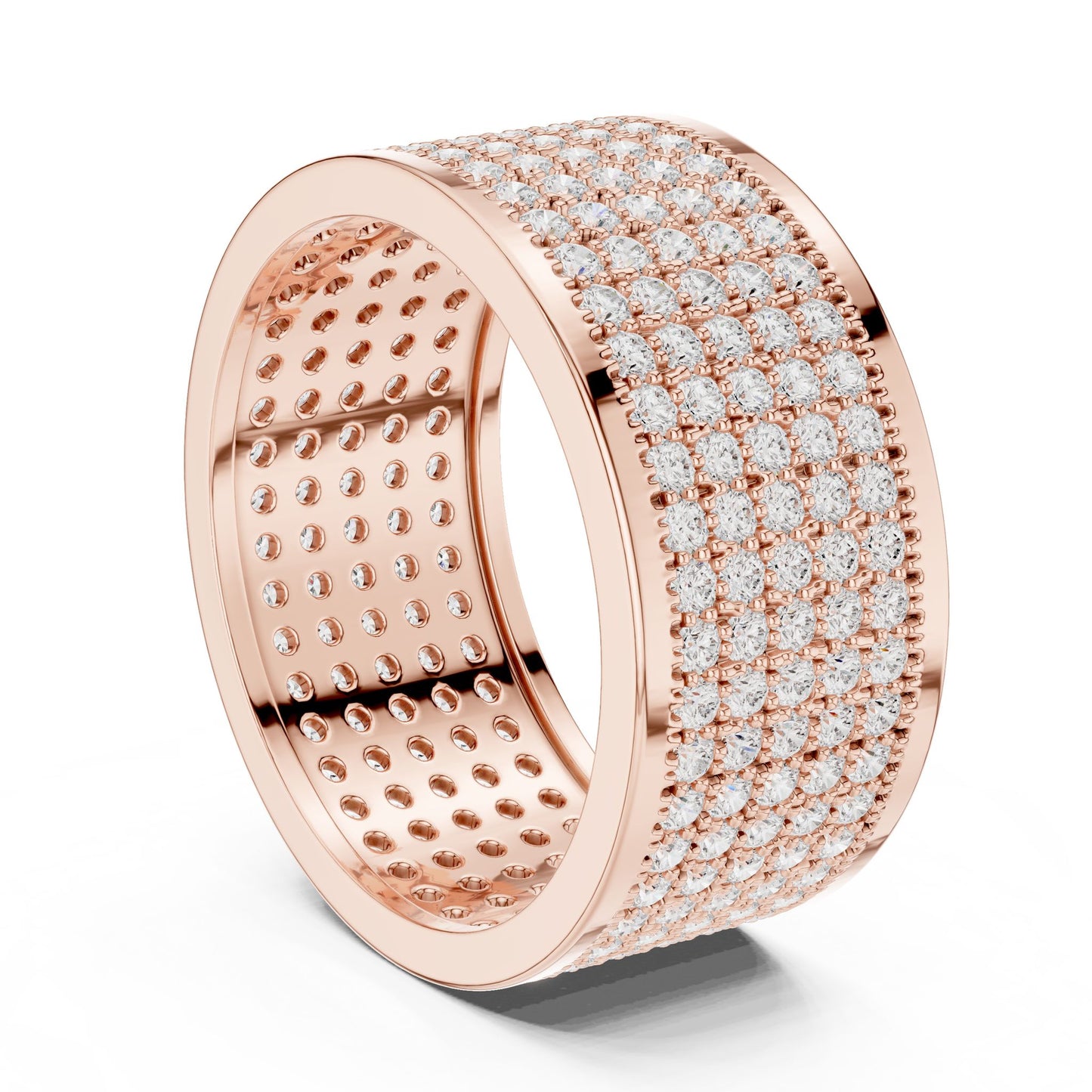 Men's Round Lab Grown Diamond Pave Ring