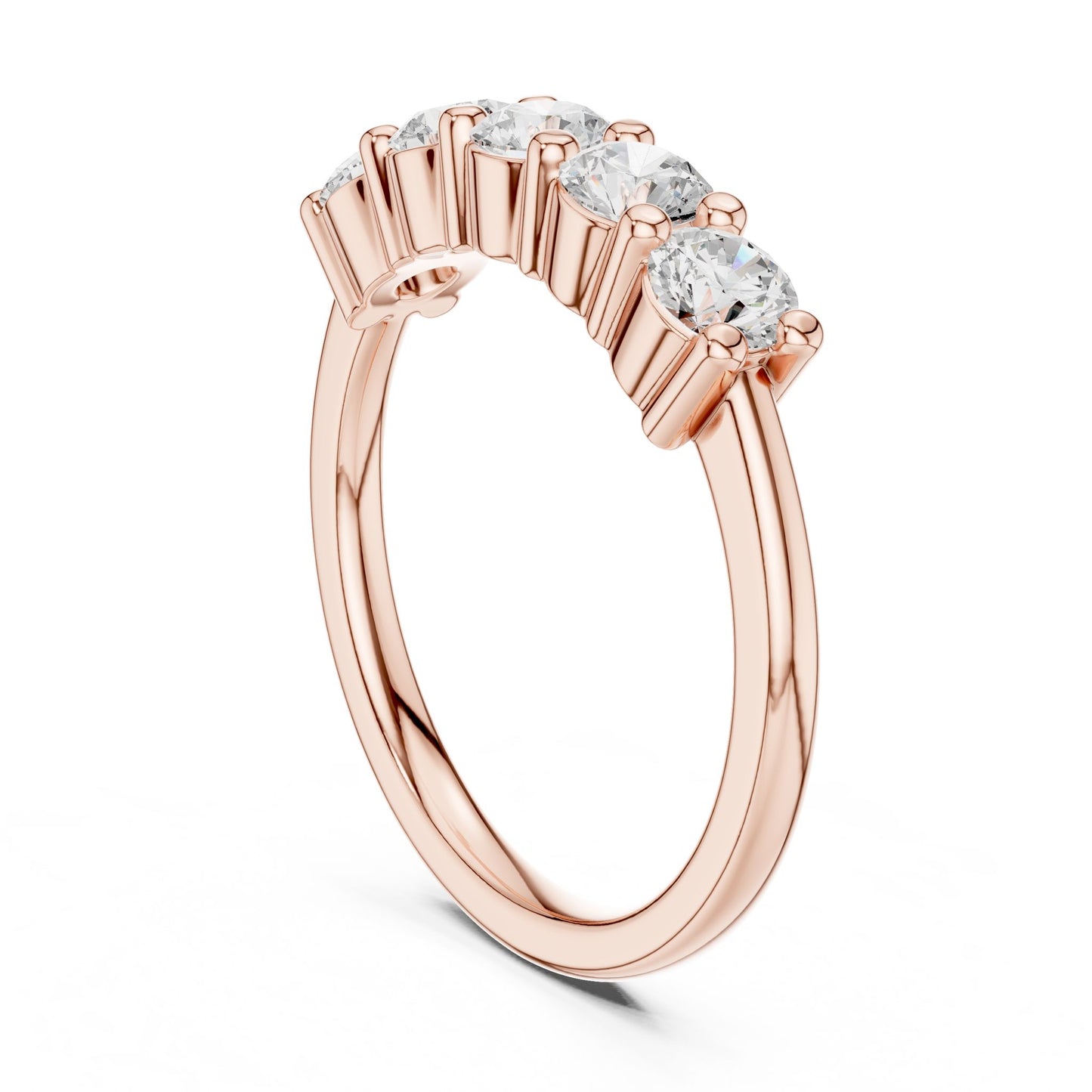 Round Lab Grown Diamond Pave Engagement Ring