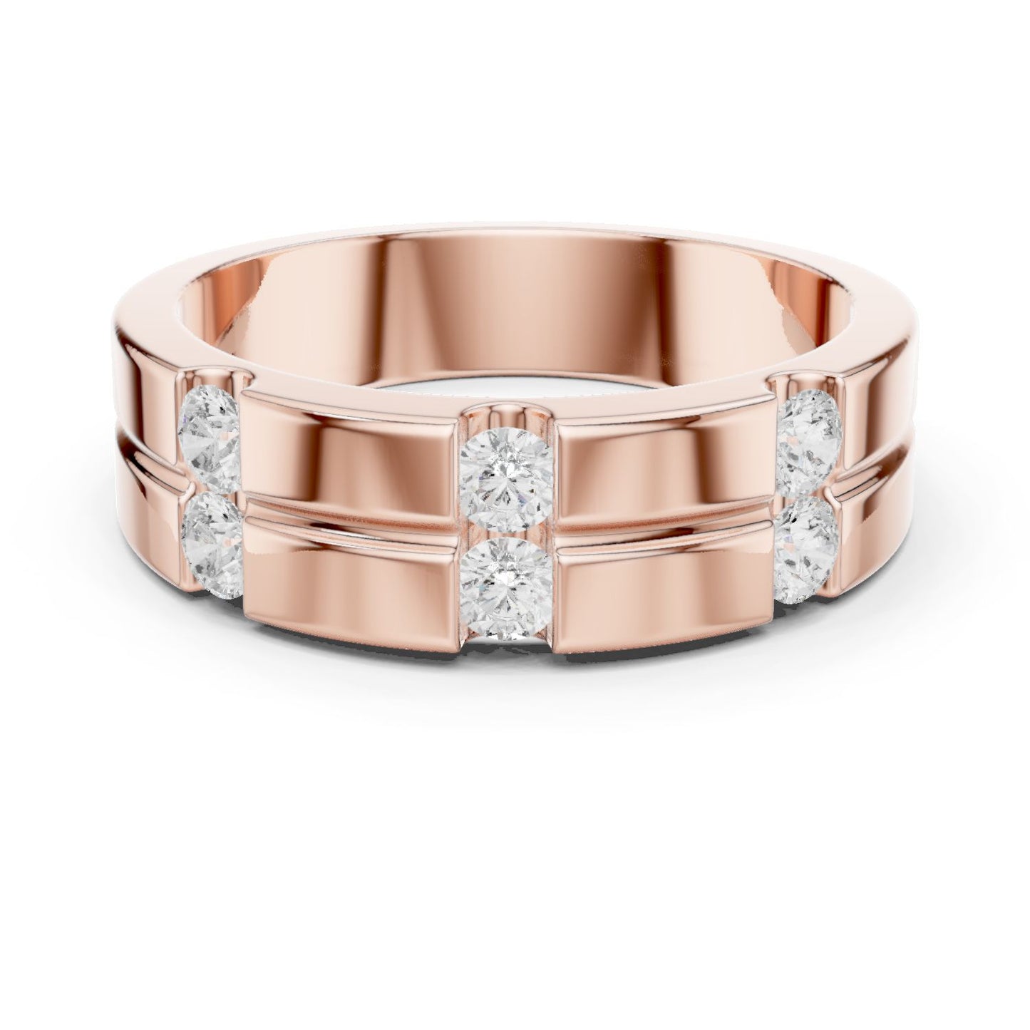 Men's Round Lab Grown Diamond Pave Ring
