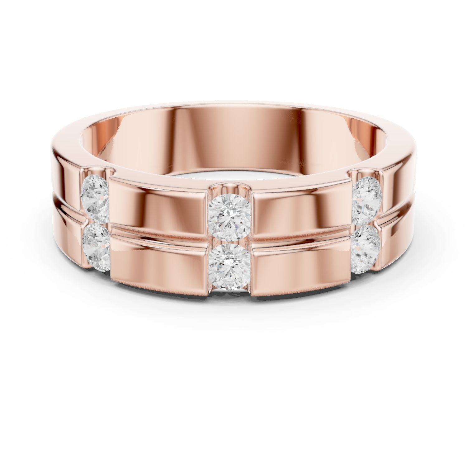 Men's Round Lab Grown Diamond Pave Ring
