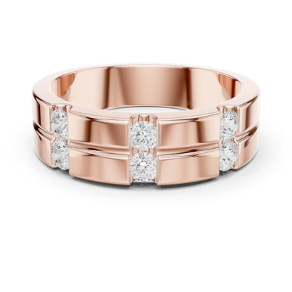 Men's Round Lab Grown Diamond Pave Ring