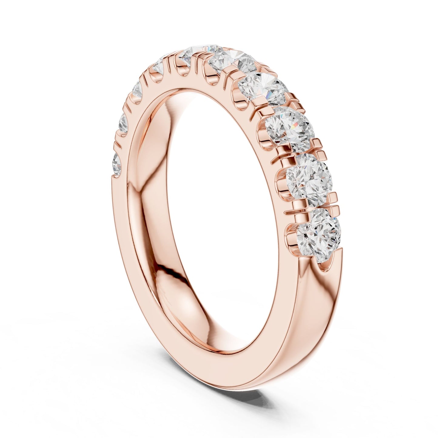 Round Lab Grown Diamond Pave Engagement Ring