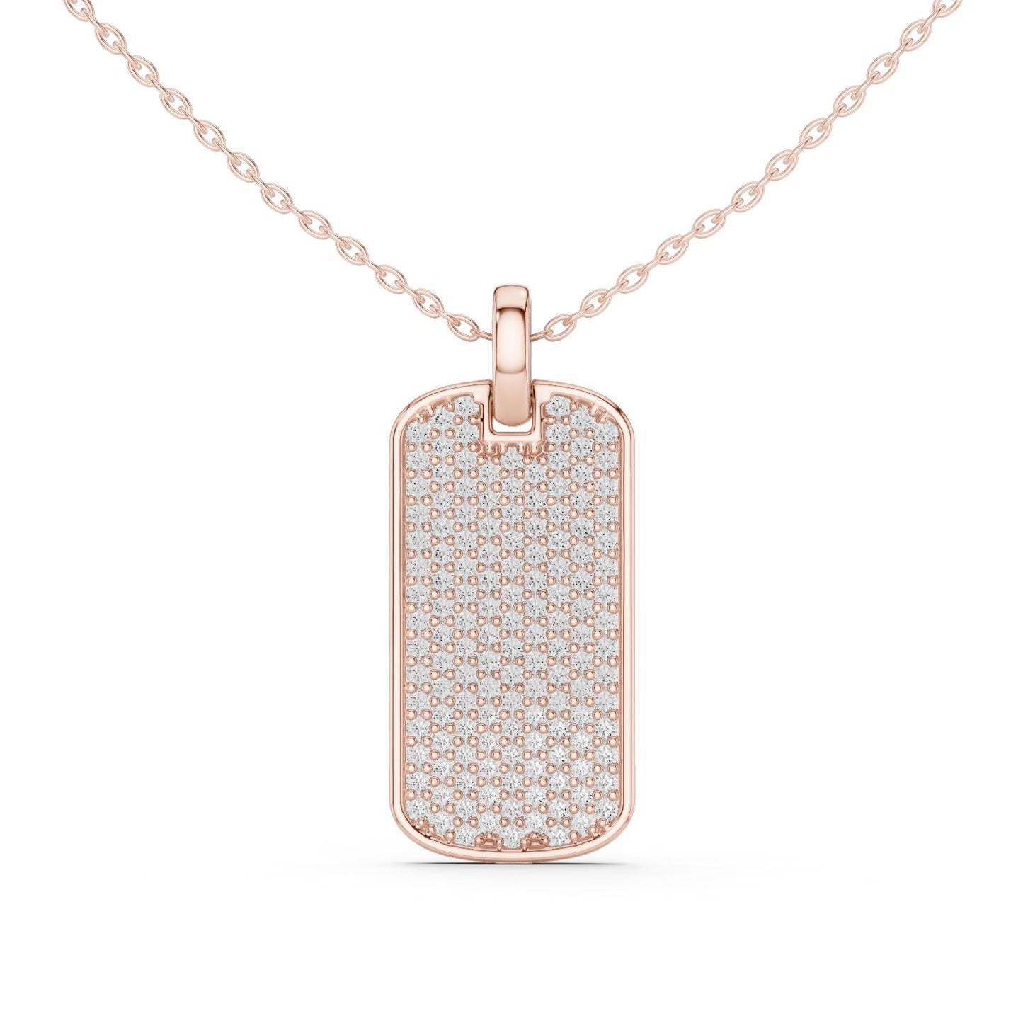 Round Lab Grown Diamond Pave Pendant
