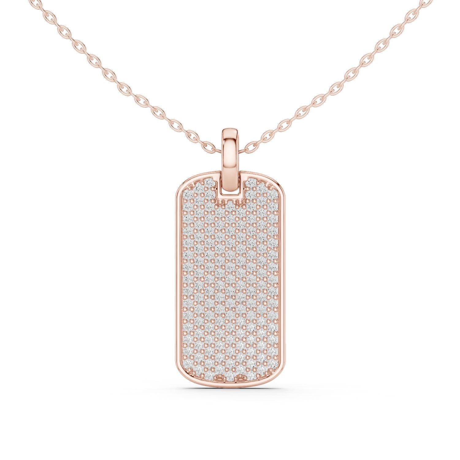 Round Lab Grown Diamond Pave Pendant