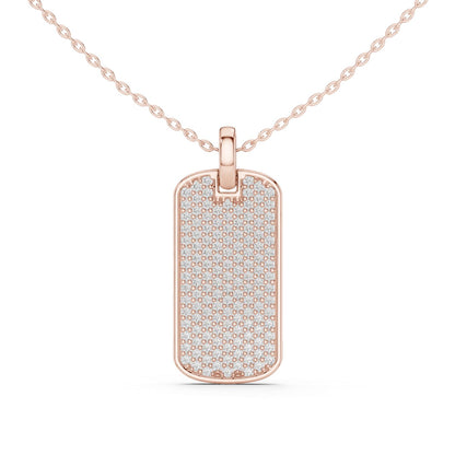Round Lab Grown Diamond Pave Pendant