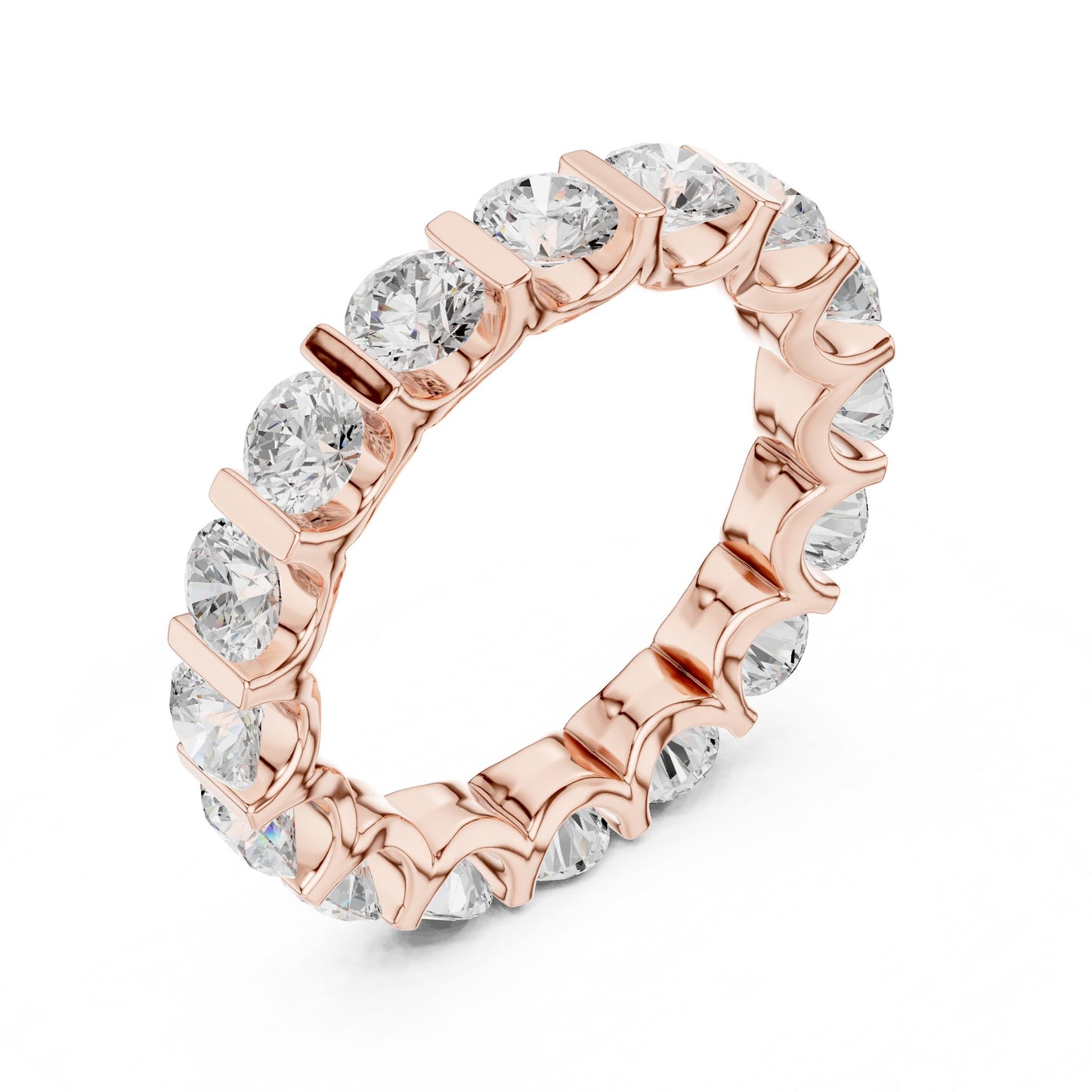 Round Lab Grown Diamond Pave Engagement Ring