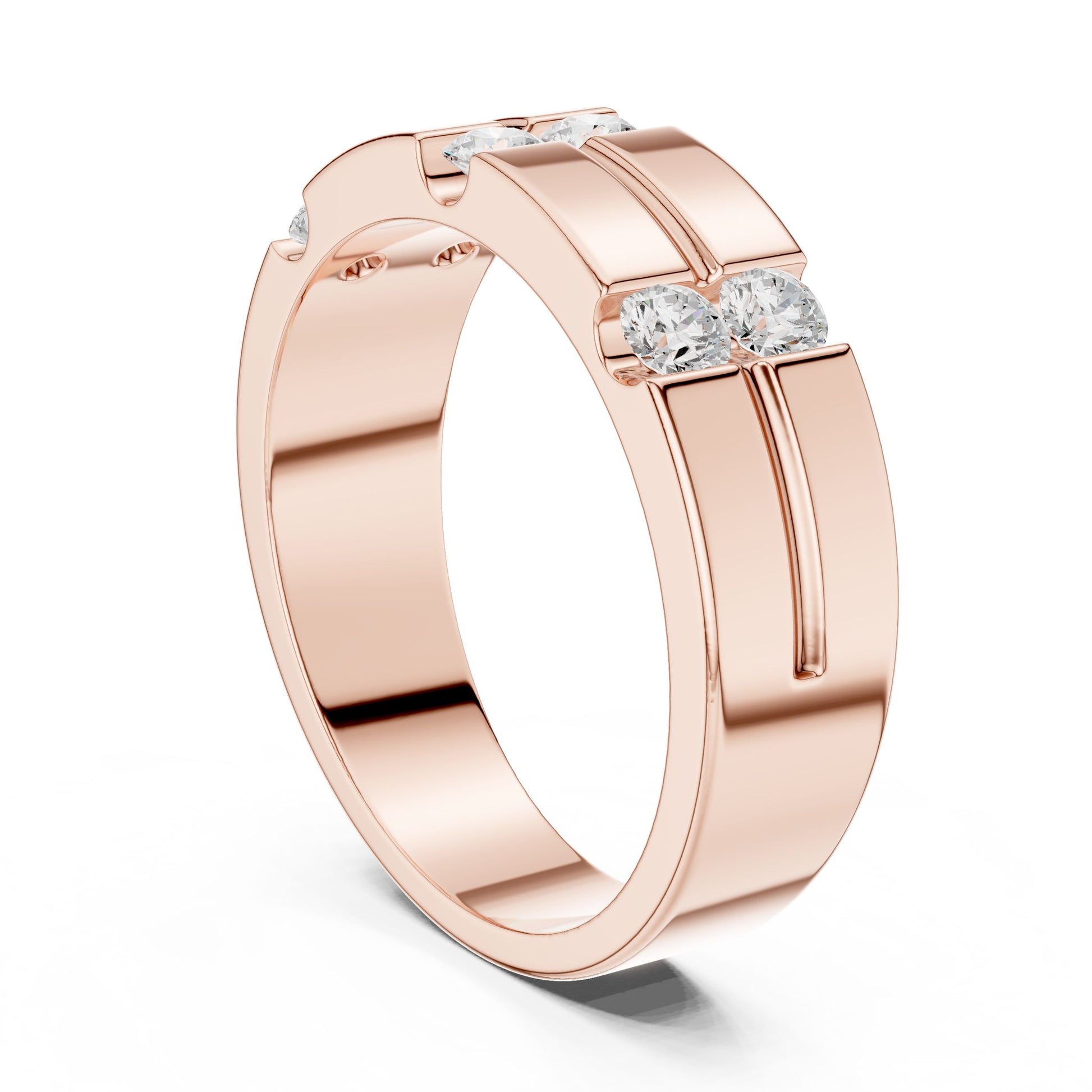 Men's Round Lab Grown Diamond Pave Ring