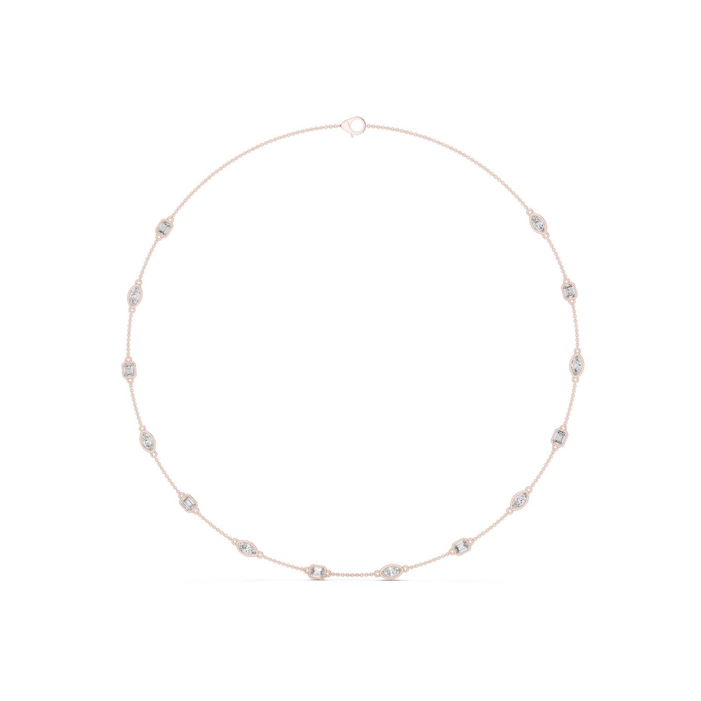 Round Lab Grown Diamond Pave Pendant