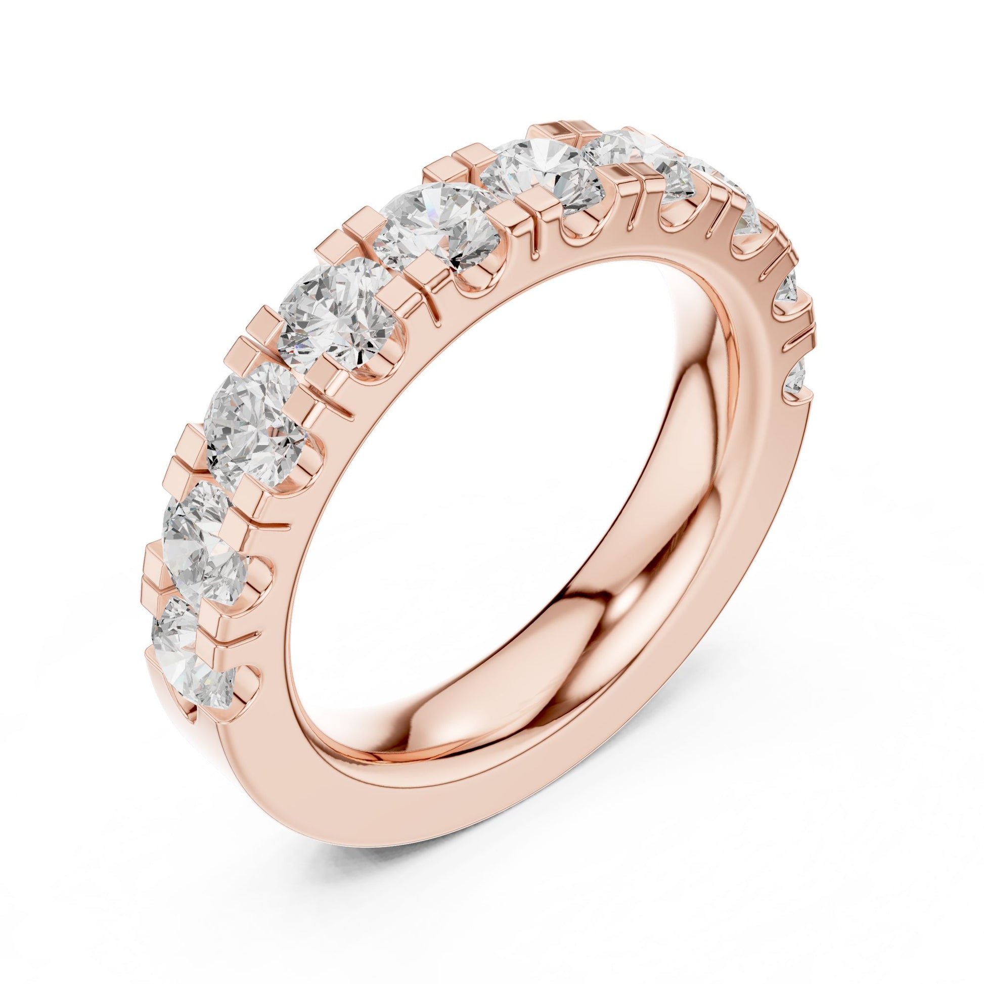 Round Lab Grown Diamond Pave Engagement Ring