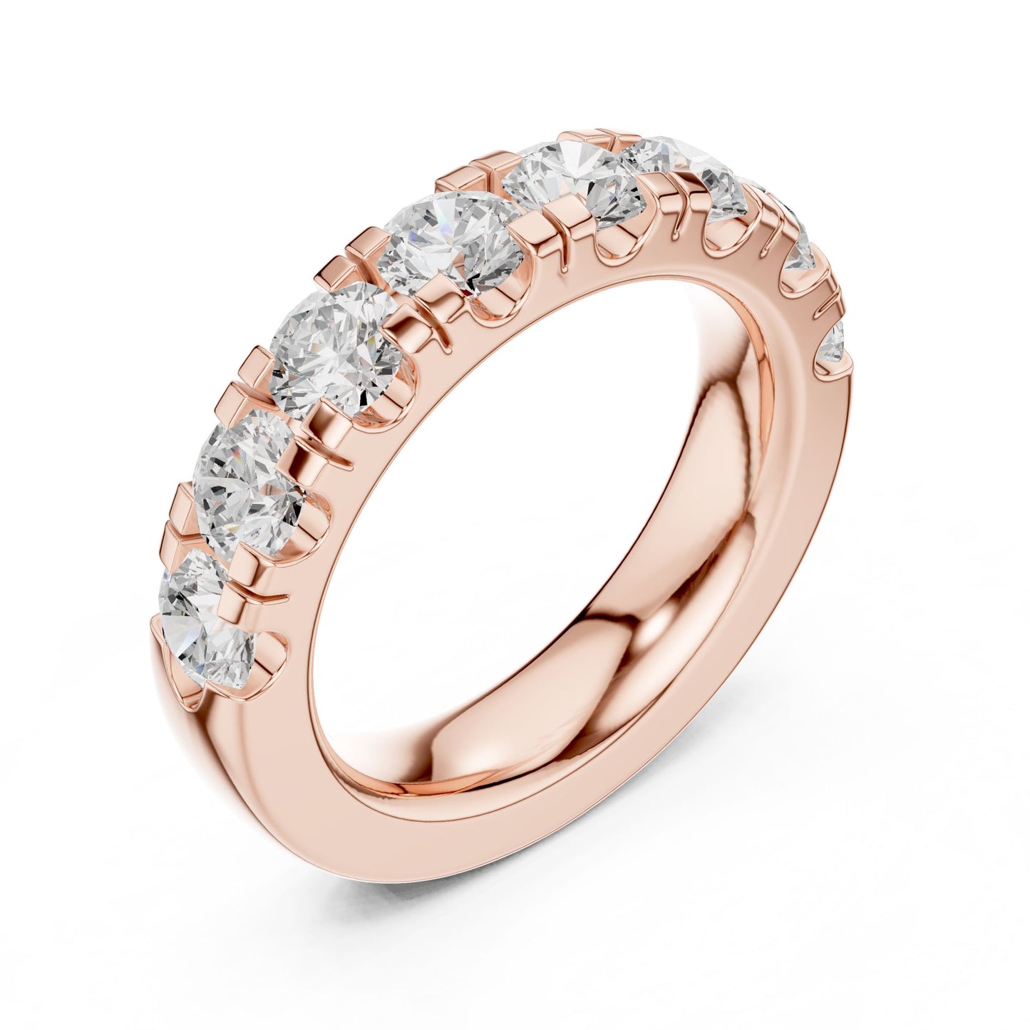 Round Lab Grown Diamond Pave Engagement Ring