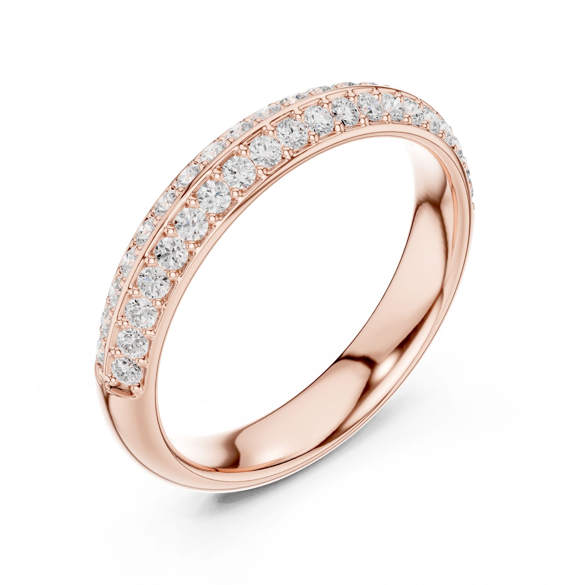Round Lab Grown Diamond Pave Engagement Ring