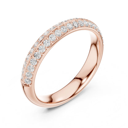 Round Lab Grown Diamond Pave Engagement Ring