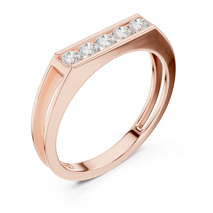 Men's Round Lab Grown Diamond Pave Ring