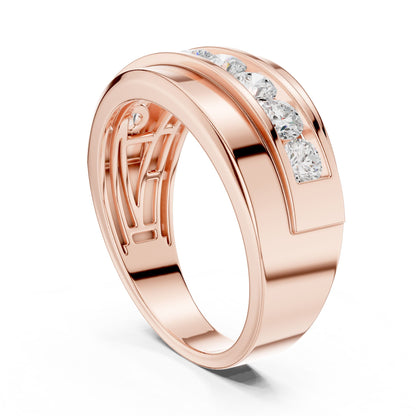 Men's Round Lab Grown Diamond Pave Ring