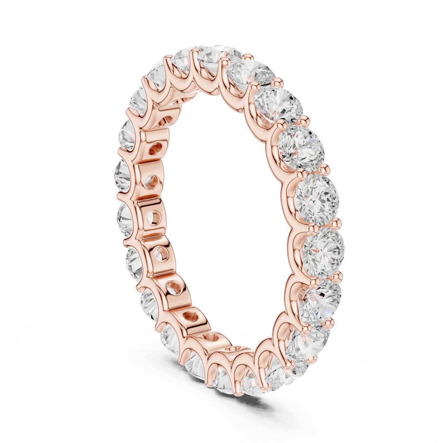 Round Lab Grown Diamond Pave Engagement Ring