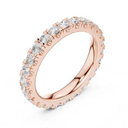 Round Lab Grown Diamond Pave Engagement Ring