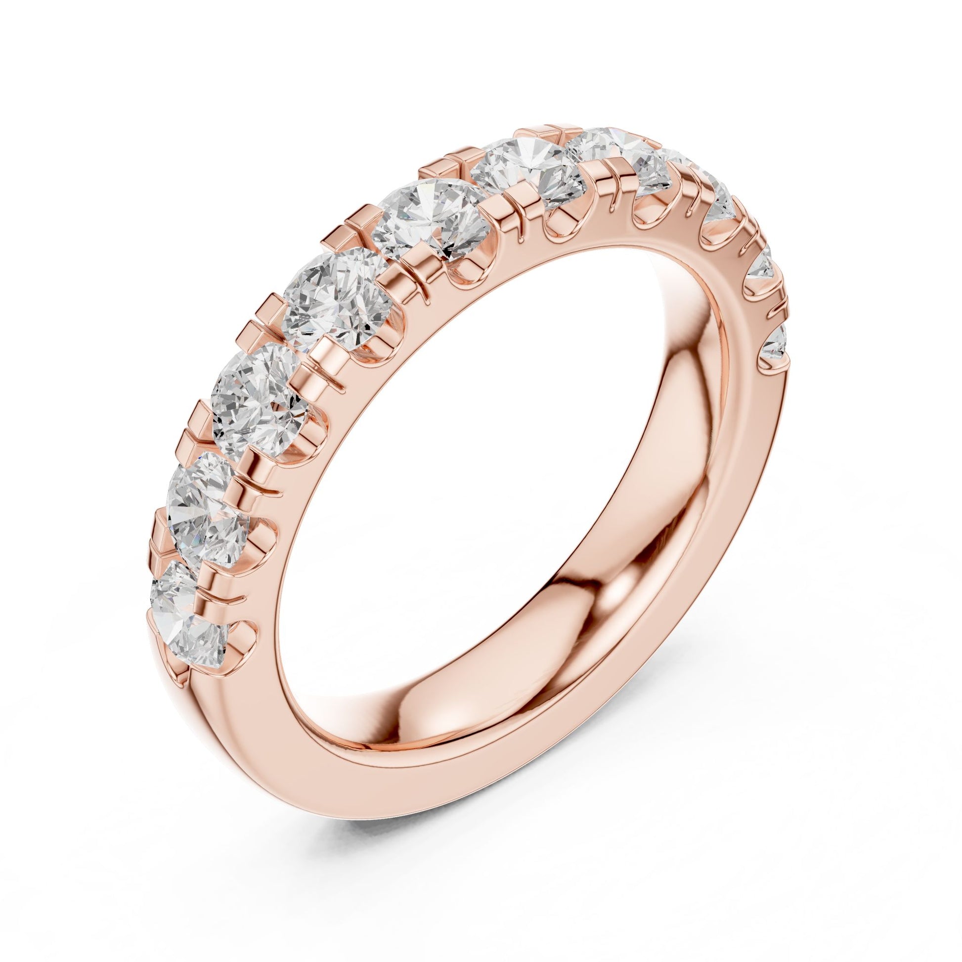 Round Lab Grown Diamond Pave Engagement Ring