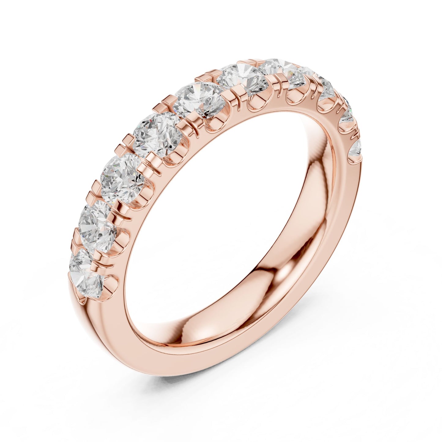 Round Lab Grown Diamond Pave Engagement Ring
