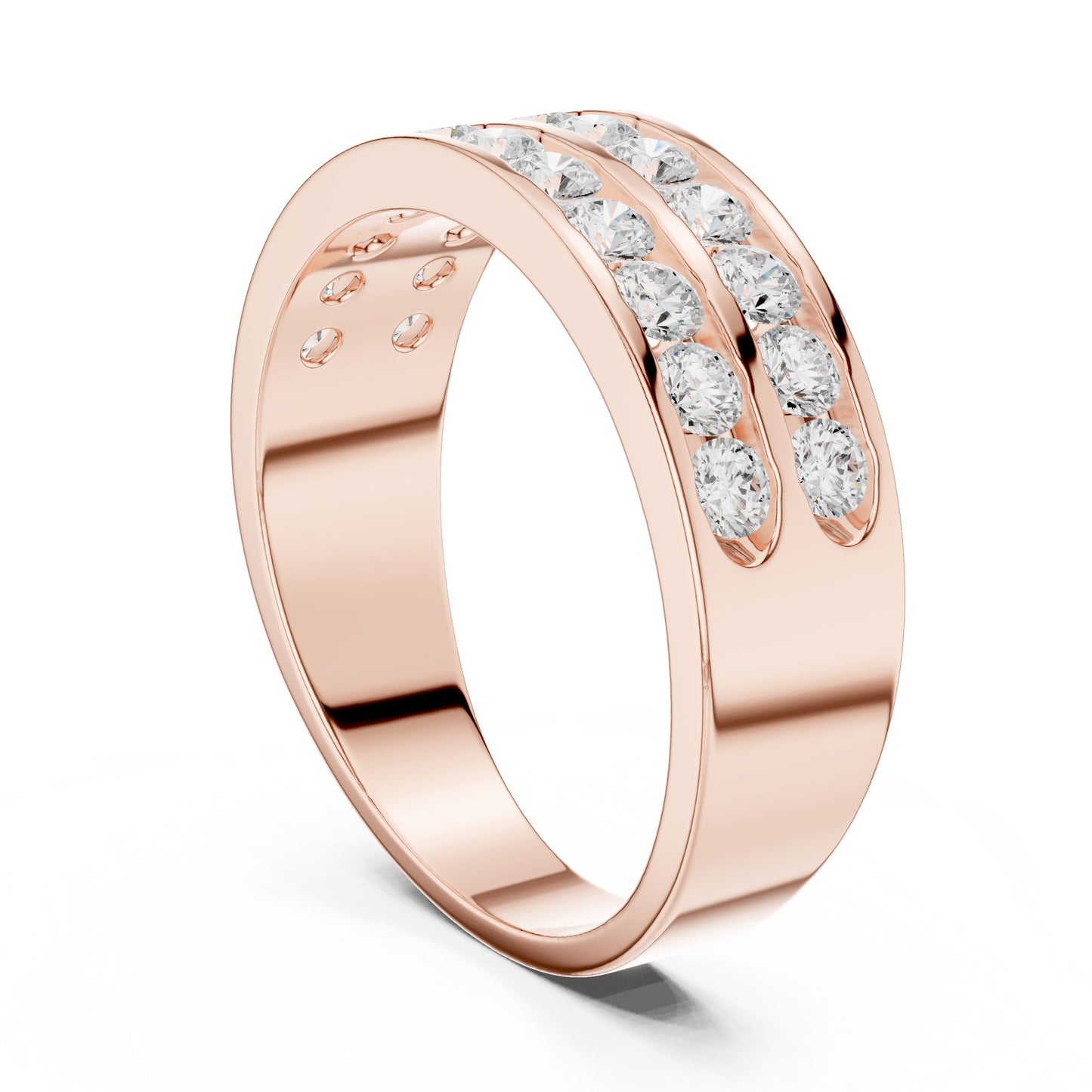 Men's Round Lab Grown Diamond Pave Ring