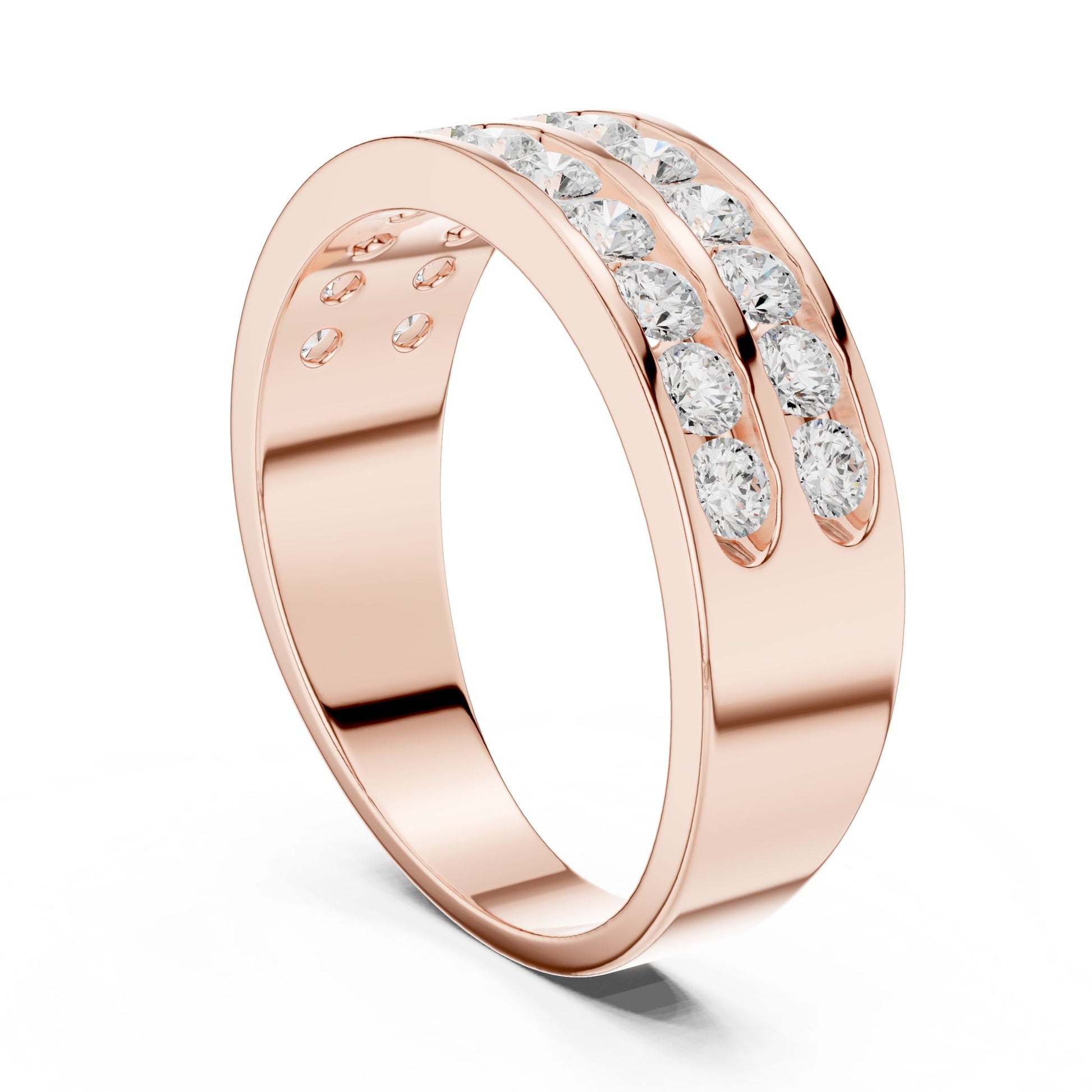 Men's Round Lab Grown Diamond Pave Ring