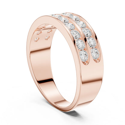 Men's Round Lab Grown Diamond Pave Ring