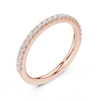 Round Lab Grown Diamond Pave Engagement Ring