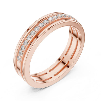 Round Lab Grown Diamond Pave Engagement Ring