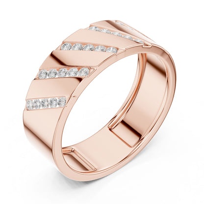 Men's Round Lab Grown Diamond Pave Ring